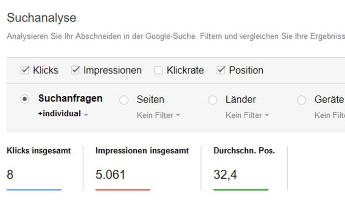 Suchanalyse Search Console